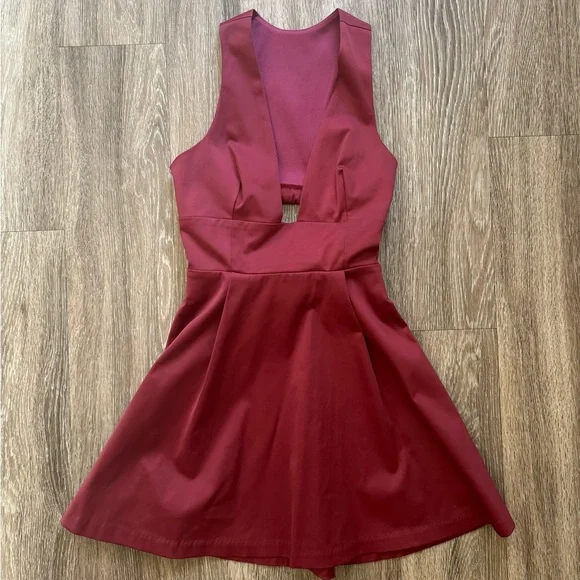 nasty gal red mini dress Nasty Gal Women's Structured Satin Panelled Strappy Mini Dress in Red